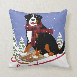 Cojín Decorativo Bernese Mt Dog Sled