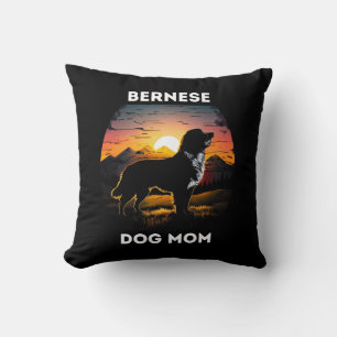 Cojín Decorativo Bernese y el sol naciente para la madre del perro