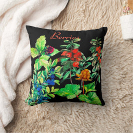 Cojín Decorativo Berries, arándano, arándano, arándanos, lingonberr
