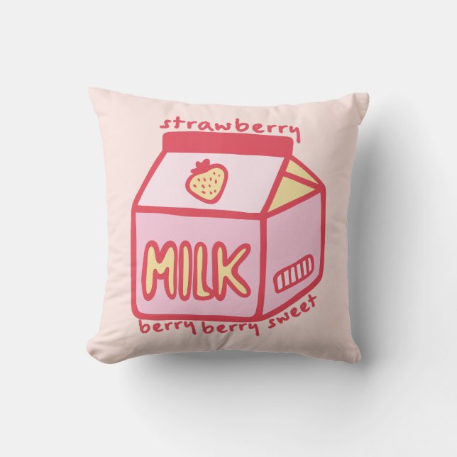 Cojín Decorativo Berry Berry Sweet Strawberry Milk (Anverso)