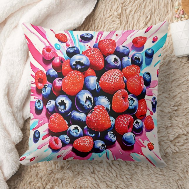 Cojín Decorativo Berry Blast: Fruity Fun (Manta)