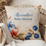 Cojín Decorativo Berry Blue Berry<br><div class="desc">Añada un toque de dulzura a su habitación o a la decoración de su ducha de bebé con nuestro Cojín decorativo Blueberry Berry Sweet. Esta almohada, adorable y acogedora, presenta un bonito diseño de arándanos azules y una tela suave y fina. Esta almohada, ya sea colocada sobre una mecedora, un...</div>
