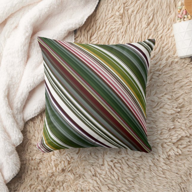 Cojín Decorativo Berry Bush Green y Red Striand Plaid (Manta)