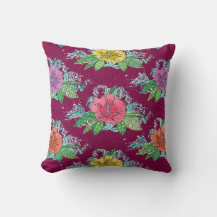 Cojín Decorativo berry de surf de hibiscus
