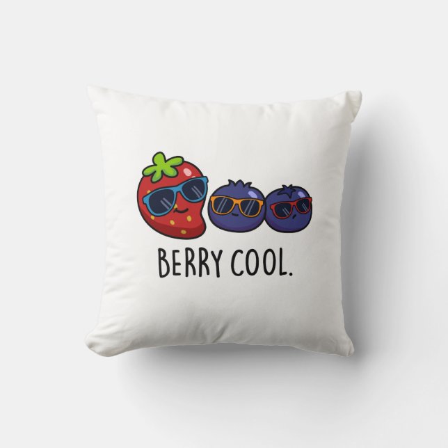 Cojín Decorativo Berry Guay Funny Strawberry Blueberry Pun (Anverso)