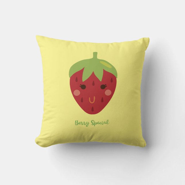 Cojín Decorativo Berry Special Smiting Strawberry (Anverso)