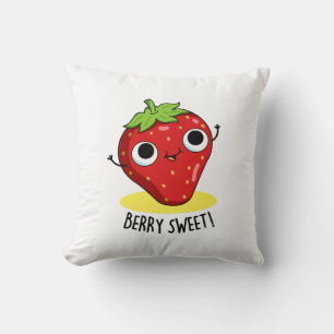 Cojín Decorativo Berry Sweet Funny Strawberry Pun