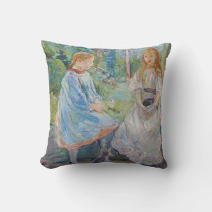 Cojín Decorativo Berthe Morisot - Jóvenes muchachas en la ventana