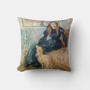 Cojín Decorativo Berthe Morisot - Julie y su galgo Laerte