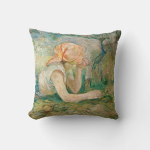 Cojín Decorativo Berthe Morisot - Pastora descansando
