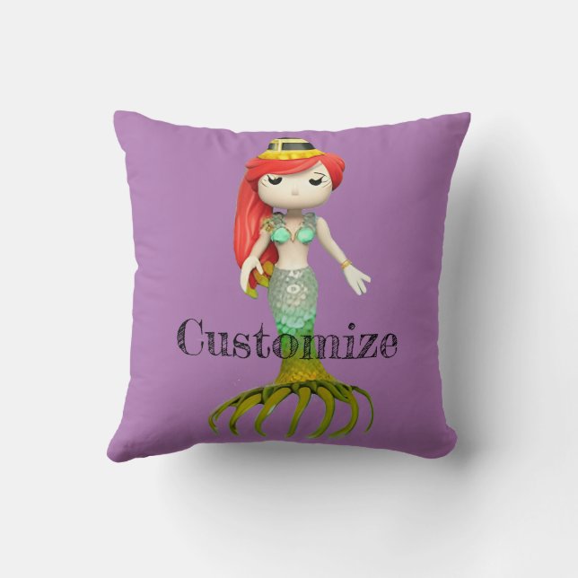 Cojín Decorativo Besada bruja de sirena, Thunder_Cove (Reverso)