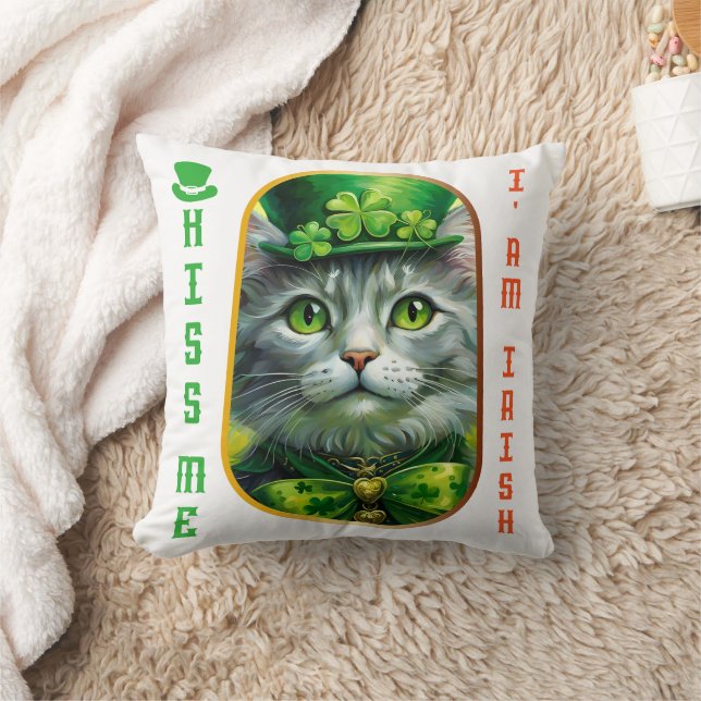 Cojín Decorativo Bésame, soy irlandés - ¡Levantemos nuestras gafas! (Manta)