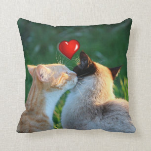 Cojín Decorativo Beso del gatito