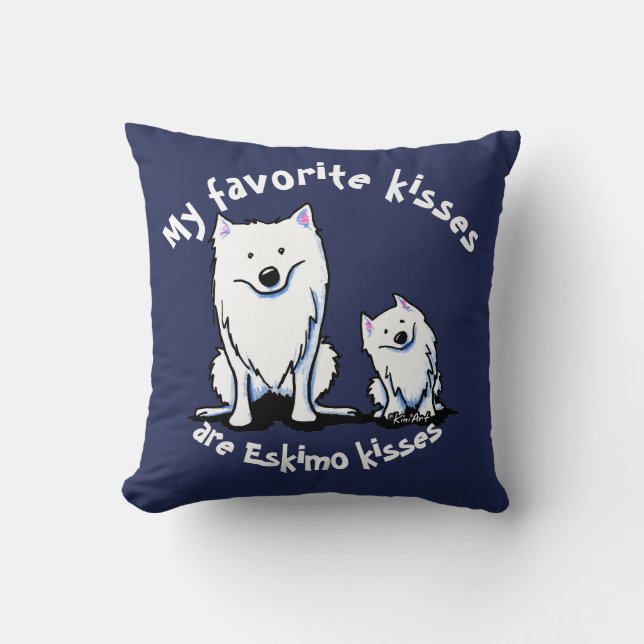 Cojín Decorativo Besos americanos del esquimal de KiniArt (Anverso)