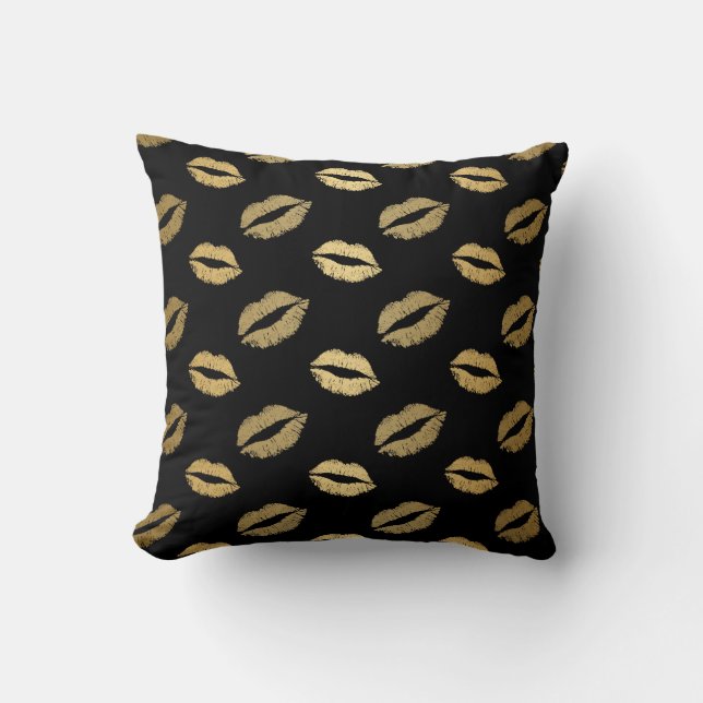 Cojín Decorativo Besos dorados (Anverso)