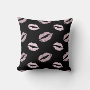 Cojín Decorativo Besos Rosados Plateados