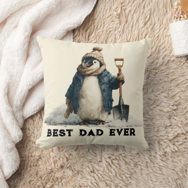Cojín Decorativo Best Dad Ever Winter Penguin Design (Manta)