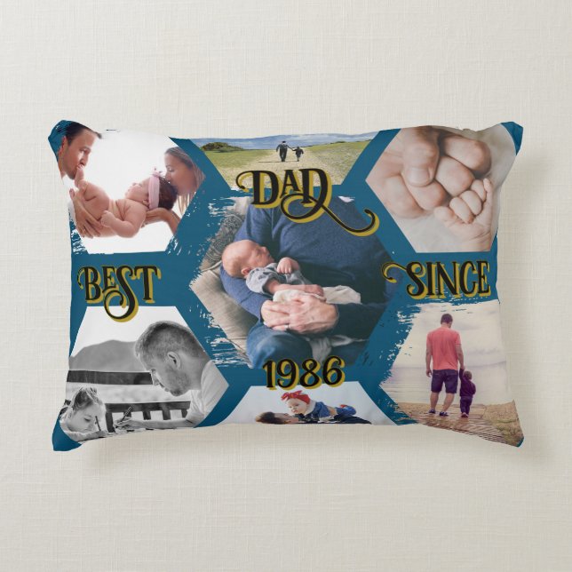 Cojín Decorativo  "Best Dad Since" personalizable (Anverso)