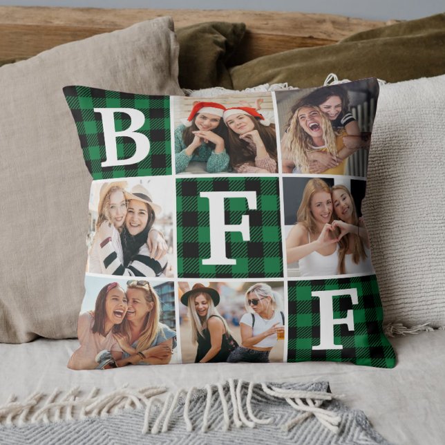 Cojín Decorativo Best Friend BFF Photo Collage Friendship Gift  (Subido por el creador)