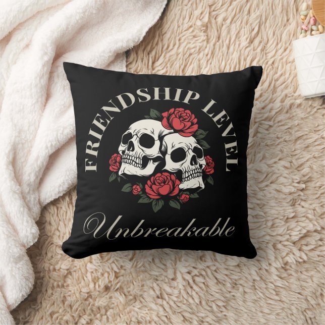 Cojín Decorativo Best Friend, Friendship Level: Unbreakable, friend (Manta)