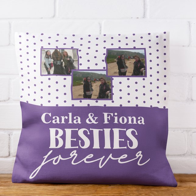 Cojín Decorativo Best friends 3 photos on Throw Pillow (Subido por el creador)