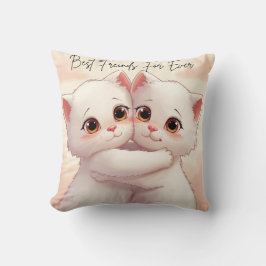 Cojín Decorativo Best Friends Forever Throw Pillow - Two Cute Huggi