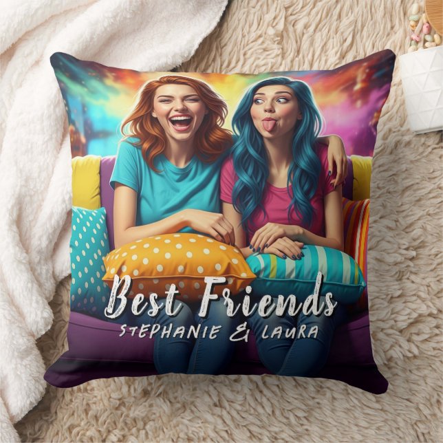 Cojín Decorativo Best Friends Funny Sisters (Manta)