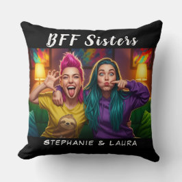 Cojín Decorativo Best Friends Sisters Funny BFF