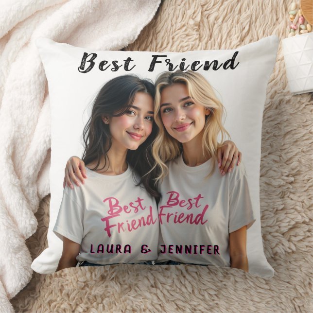 Cojín Decorativo Best Friends With inspirational Quote (Manta)