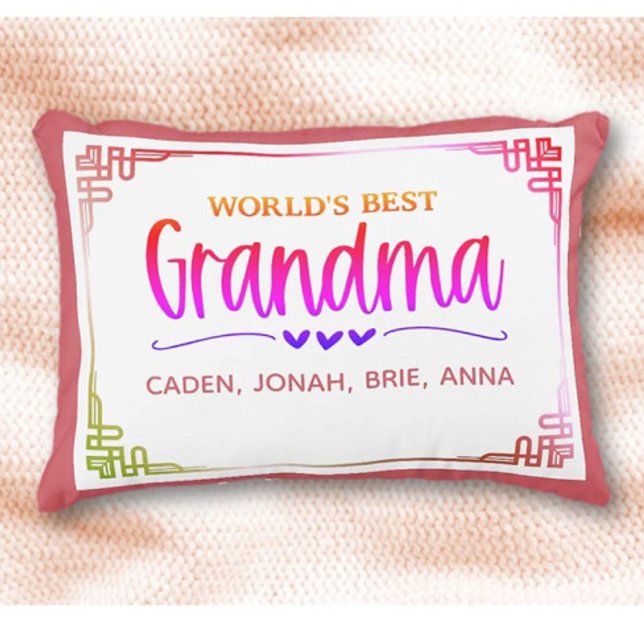 Cojín Decorativo Best Grandma Gift! Personalized  (Subido por el creador)