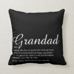 Cojín Decorativo Best Grandpa, Grandfather Ever Definition Script<br><div class="desc">Personalise for your special grandpa,  grandad,  papa or pops to create a unique gift. A perfect way to show him how amazing he is every day. Designed by Thisisnotme©</div>