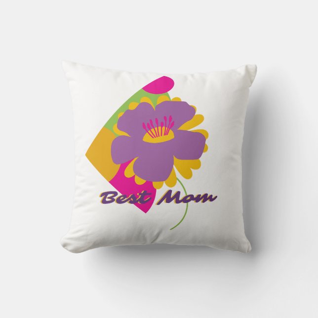 Cojín Decorativo Best Mom Colourful Trendy Design (Anverso)