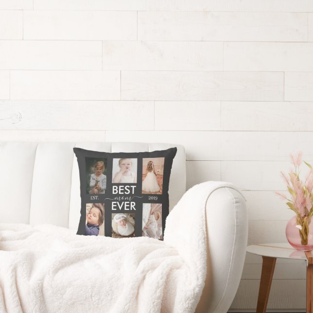 Cojín Decorativo Best Mom Ever Customizable year and images (Sofá)