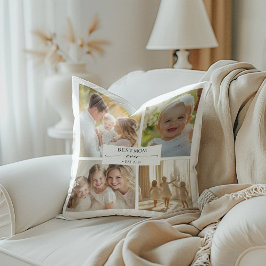 Cojín Decorativo Best Mom Ever Photo Collage Pillow