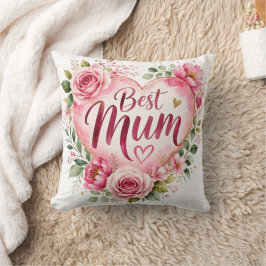 Cojín Decorativo Best Mum Aquarell Blumenherz Design