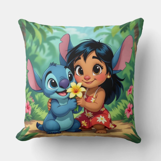 Cojín Decorativo Beste Freunde fürs Leben – Lilo & Stitch   (Anverso)