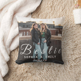 Cojín Decorativo Bestie Photo Collage Pillow – Names & Year Gift