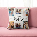 Cojín Decorativo Besties Friends 6 Collage de fotos Keepsake<br><div class="desc">Celebra tu amistad con el Cojín decorativo Keepsake del Collage de fotos de Besties Friends 6. Esta almohada personalizada presenta un bonito collage de seis preciosas fotos, que capturan momentos inolvidables con sus bestias. Está decorado con materiales de alta calidad y aporta un toque elegante y sentimental a cualquier espacio,...</div>