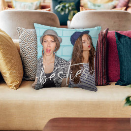 Cojín Decorativo Besties Friends Modern Chic Calligraphy Script