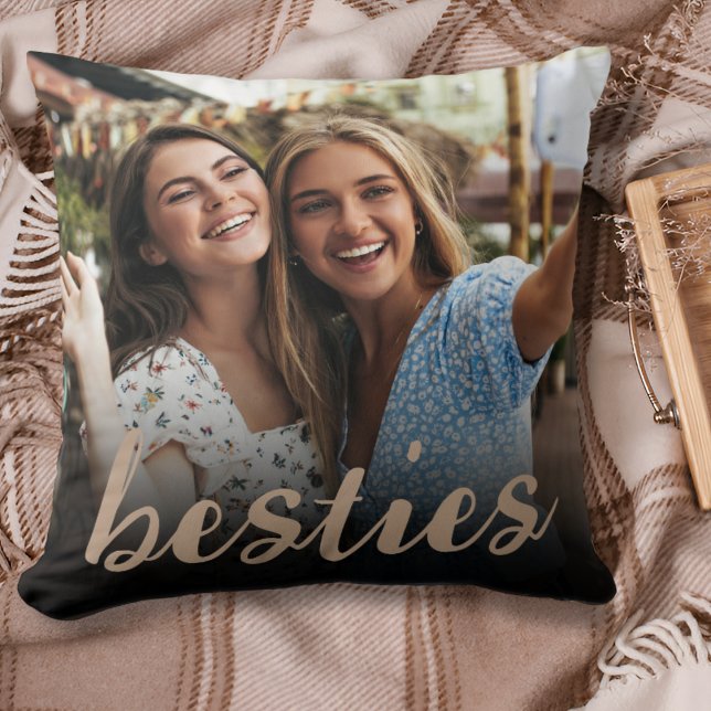 Cojín Decorativo Besties | Mejor regalo fotográfico de amigos (Subido por el creador)