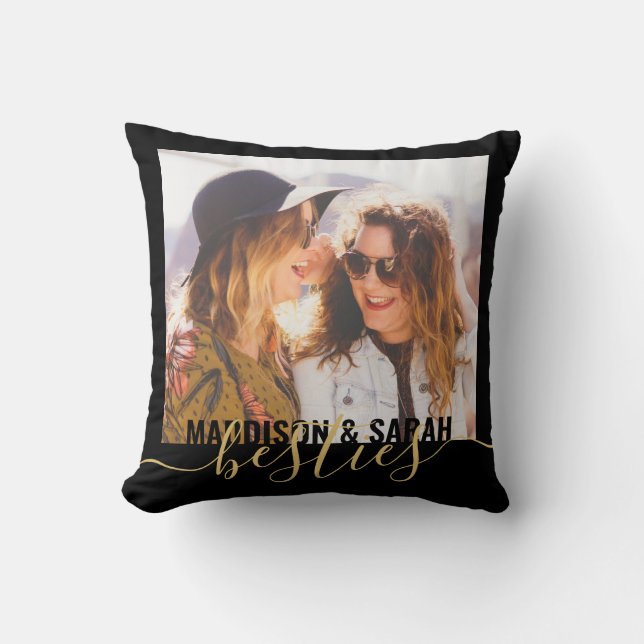Cojín Decorativo Besties Moderno Mejor Amigos Personalizados (Anverso)