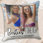 Cojín Decorativo Bestis Forever Personalized 2 Photo Best Friends<br><div class="desc">Besties para siempre... Celebra tu mejor amigo y amistad con una almohada de conservador de fotos personalizado. Ya sea un cumpleaños o Navidades, esta almohada de los mejores amigos es un regalo maravilloso que será un tesoro por años. La almohada es de doble cara, por lo que podrás hacer diferentes...</div>