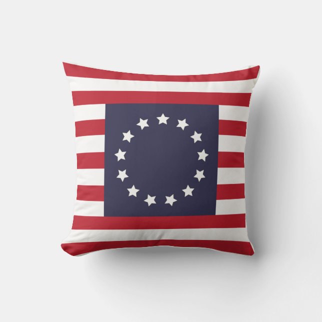 Cojín Decorativo Betsy Ross Bandera-inspiró (Anverso)