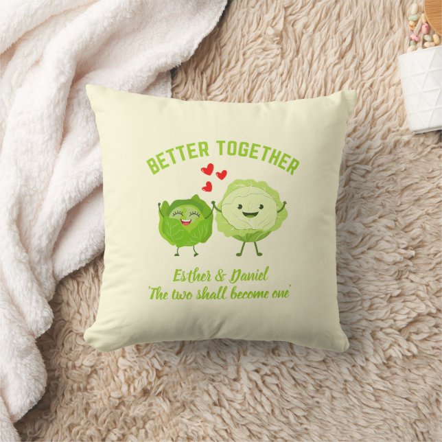 Cojín Decorativo BETTER TOGETHER Cute Cabbage Valentine Couples (Manta)