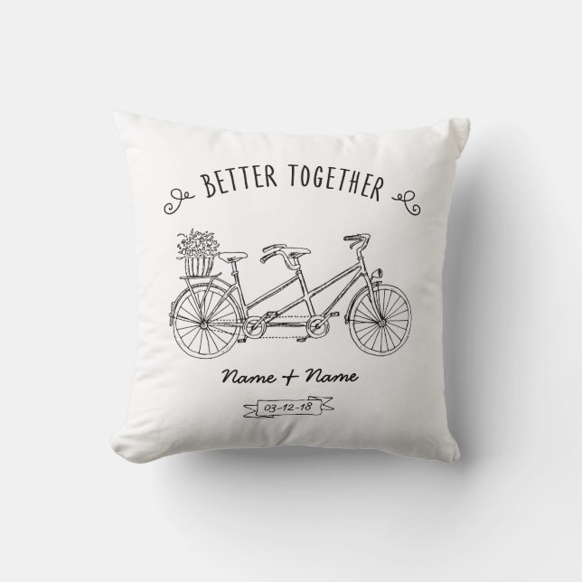 Cojín Decorativo Better Together tándem (Anverso)