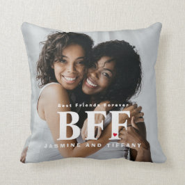 Cojín Decorativo BFF Mejor Amigos para siempre Bestie Corazón Foto 