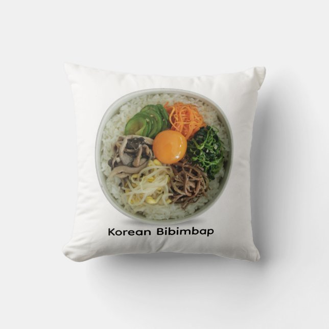 Cojín Decorativo Bibimbap coreano (Anverso)