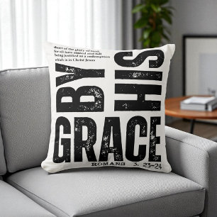 Cojín Decorativo Biblia personalizada por gracia - Versículo cristi