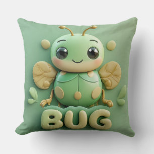 Cojín Decorativo Bicho Lindo Para Amantes De Insectos Y La Naturale