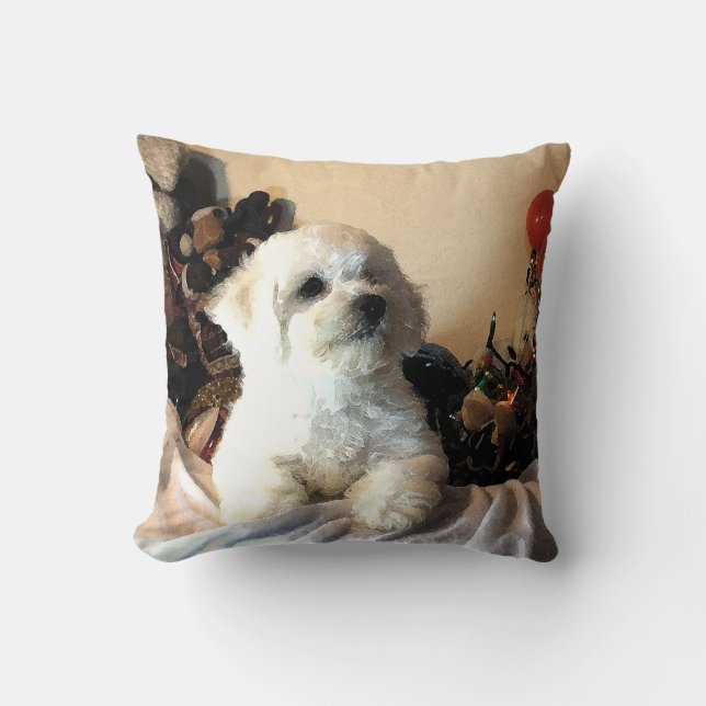 Cojín Decorativo Bichon Frise (Anverso)